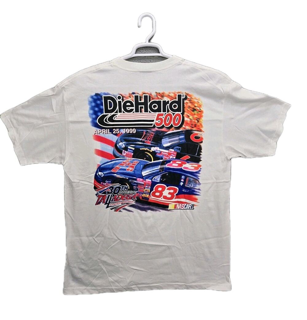 Talladega 500 Mens XL Super Speedway Vintage 90s Vintage Nascar Diehard New Whit